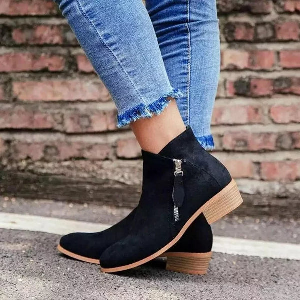 OrthoEase Women's Leather Boots – Comfortable & Supportive Winter Wear-Blue-3.5-State of Style