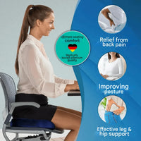 Orthopaedic 4D Seat Cushion - PosturePlus-Black-1 Pillow-State of Style
