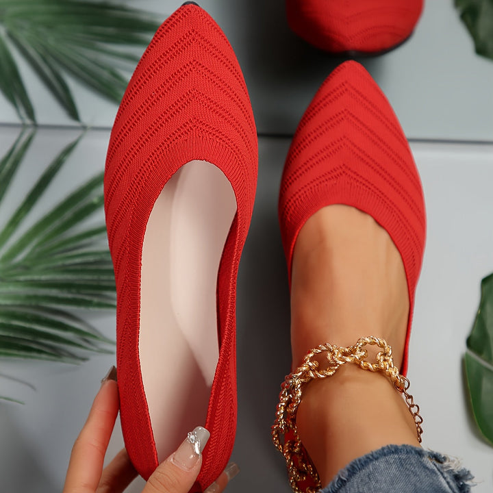 Orthopaedic Apricot Flats – Eva-Red-5-State of Style