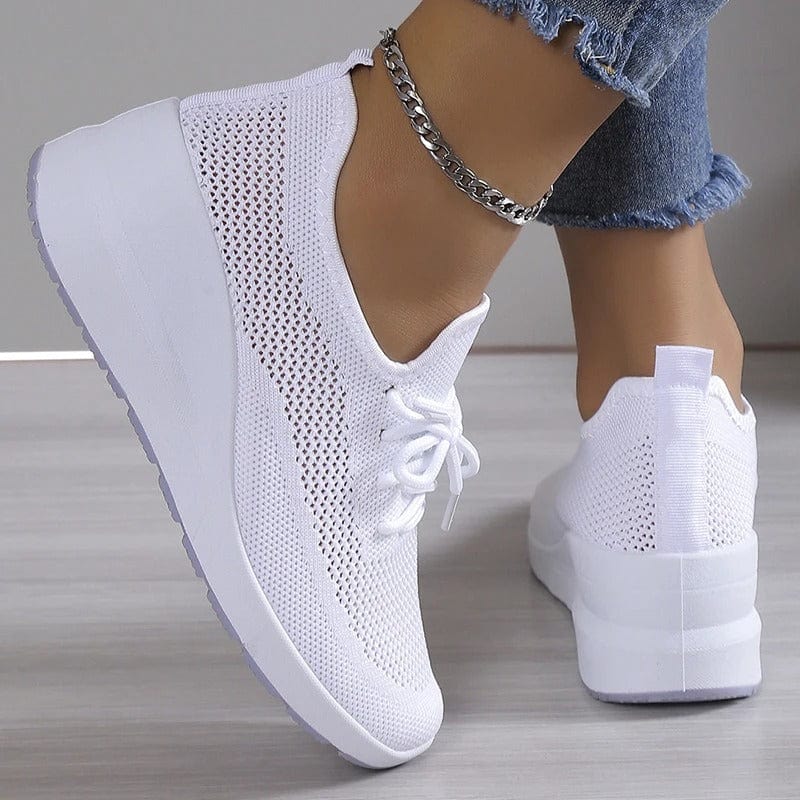 Orthopaedic comfort shoes with arch support for ladies – Alessa-White-3-State of Style