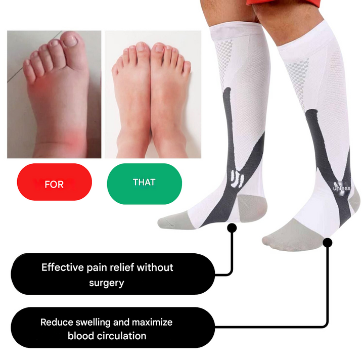 Orthopaedic Compression Socks - VitalForce-Black-1x Pair-S-M (2.5 - 4.5)-State of Style