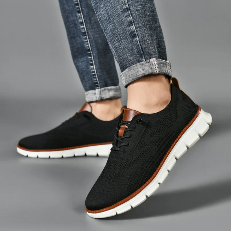 Orthopaedic Knitted Men's Sneakers – Bram-7-White-State of Style