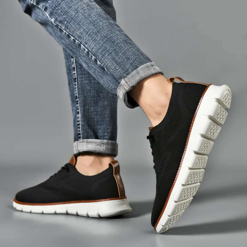 Orthopaedic Knitted Men's Sneakers – Bram-7-White-State of Style