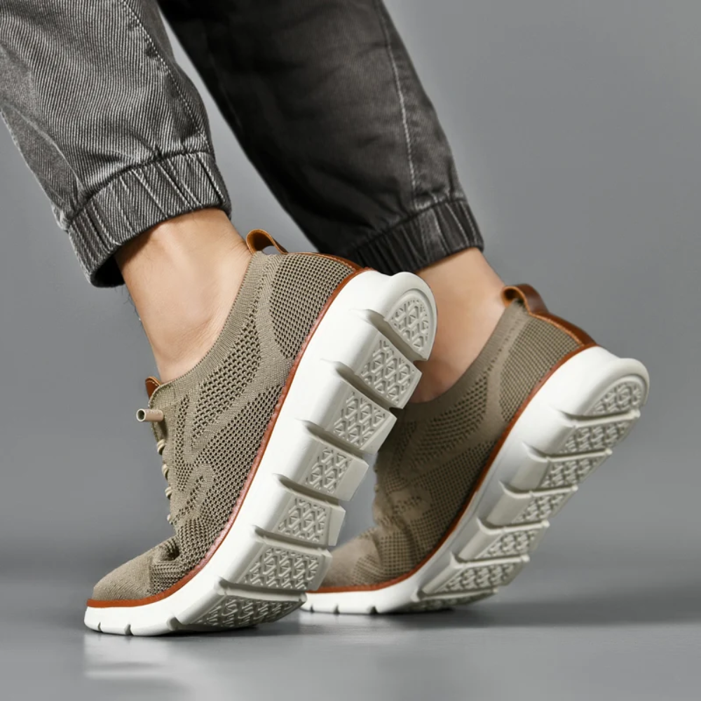 Orthopaedic Knitted Men's Sneakers – Bram-7-White-State of Style