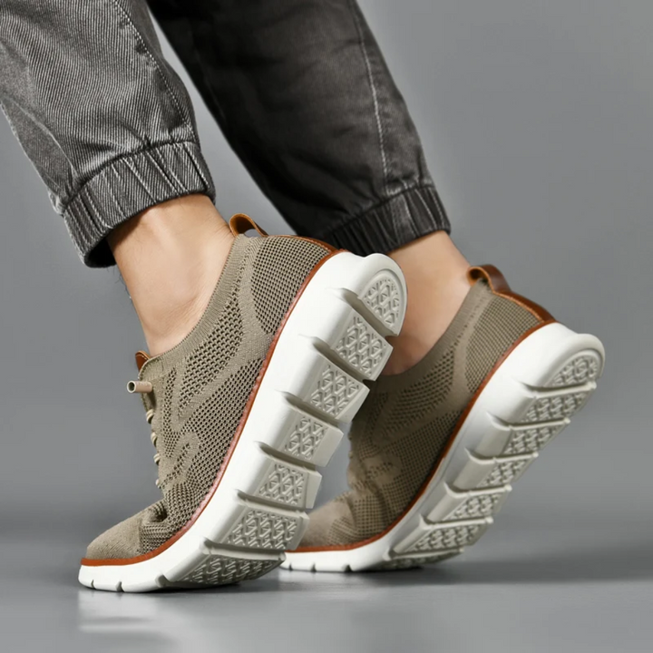 Orthopaedic Knitted Men's Sneakers – Bram-7-White-State of Style
