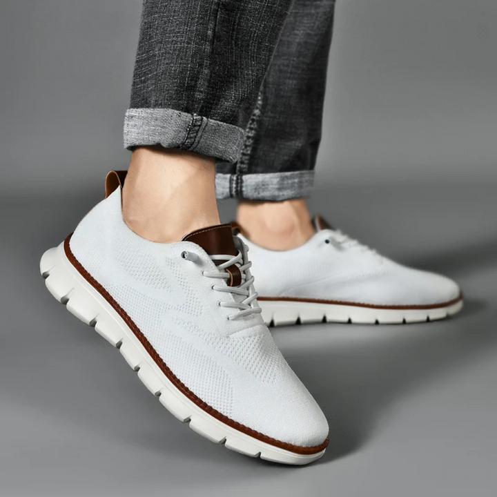 Orthopaedic Knitted Men's Sneakers – Bram-7-White-State of Style