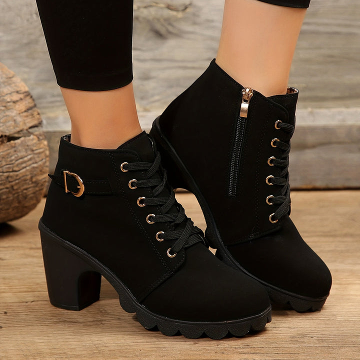 Orthopaedic Ladies Ankle Boots – Celesta-Black-4.5-State of Style