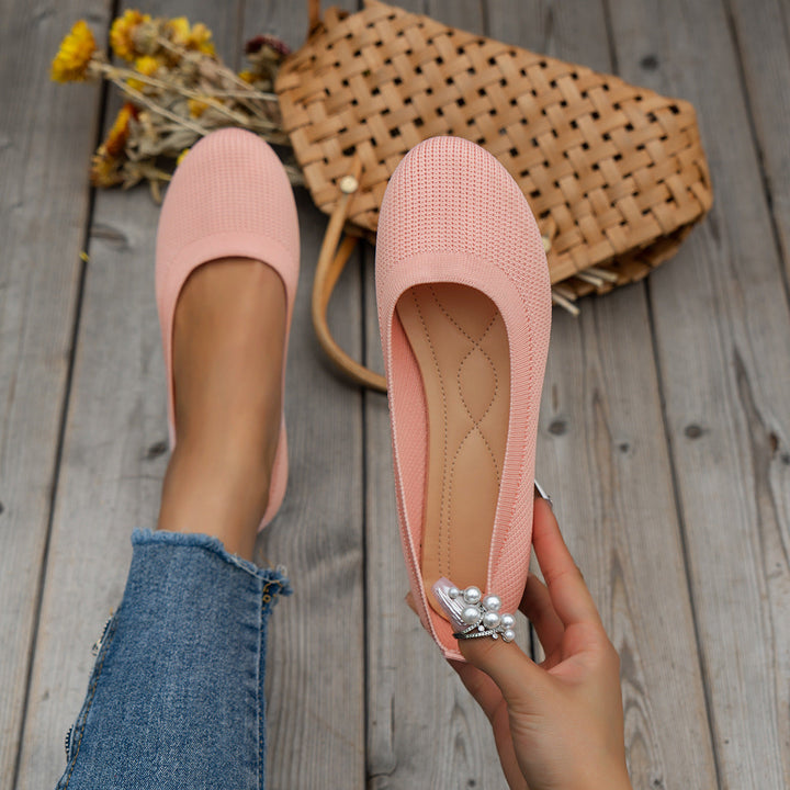 Orthopaedic ladies' ballerinas with comfort sole & classic design – Mia-Pink-3.5-State of Style