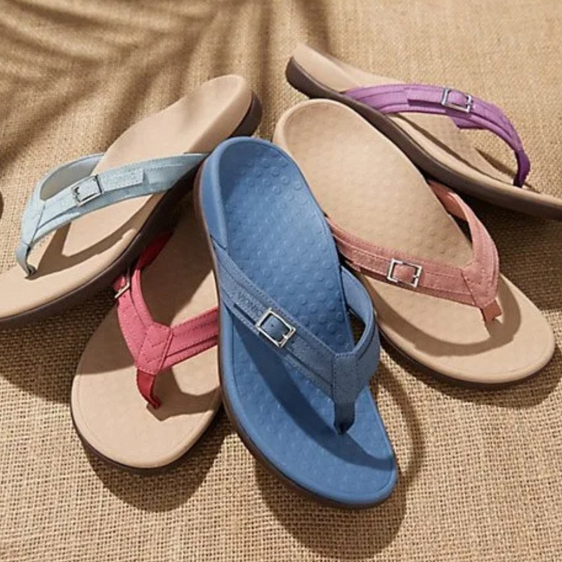 Orthopaedic Ladies Flip-Flops – Noor-4.5-Black-State of Style