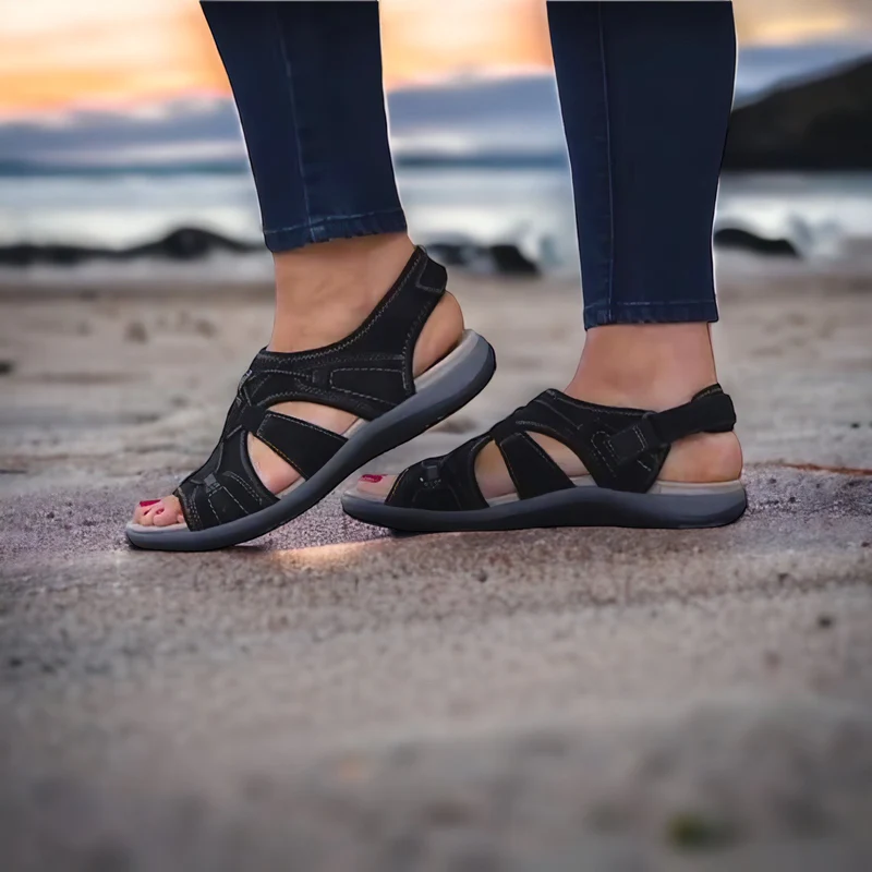 Orthopaedic Ladies Sandals - ComfortTrend-Black-3.0-State of Style