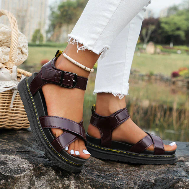 Orthopaedic Ladies Sandals – Eliza-Black-5.5-State of Style