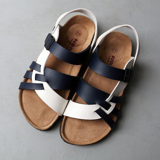 Orthopaedic Ladies Sandals – Noa-Blue White-4.5-State of Style