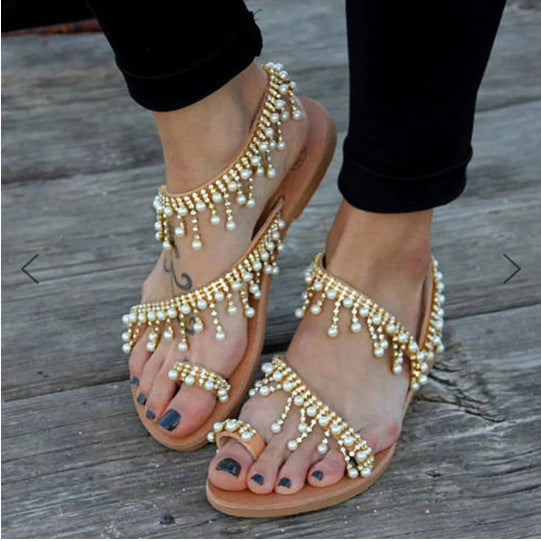 Orthopaedic Ladies' Sandals with Pearl Accent – Amara-3-State of Style
