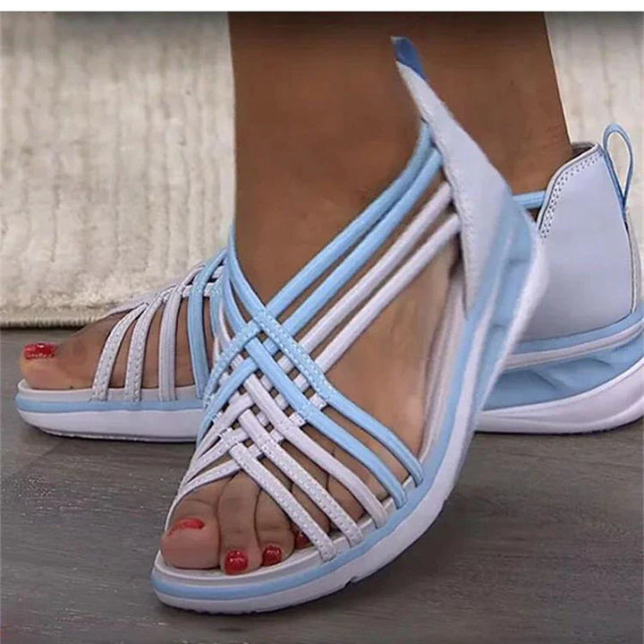 Orthopaedic Ladies Summer Sandals – Liora-Blue-4.5-State of Style
