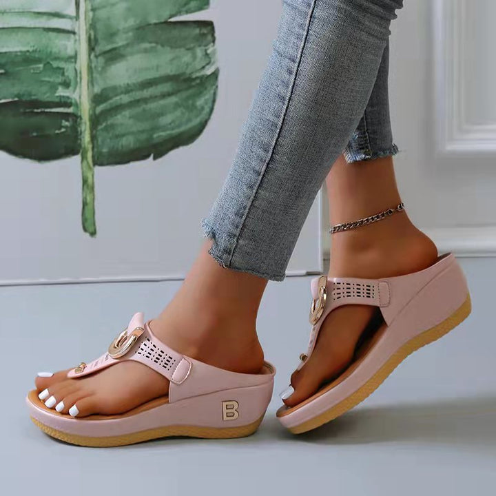 Orthopaedic Ladies Summer Sandals – Livienne-Beige-3-State of Style