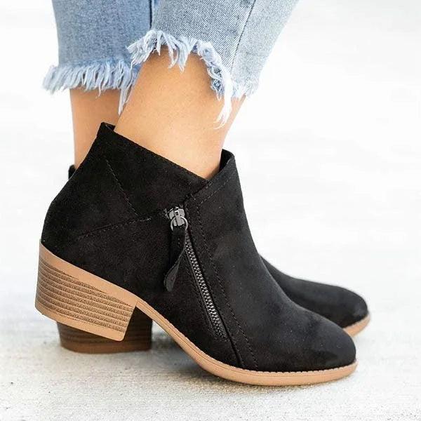 Orthopaedic Leather Ankle Boots - Helena-Blue-4.5-State of Style