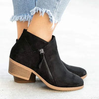 Orthopaedic Leather Ankle Boots - Helena-Blue-4.5-State of Style