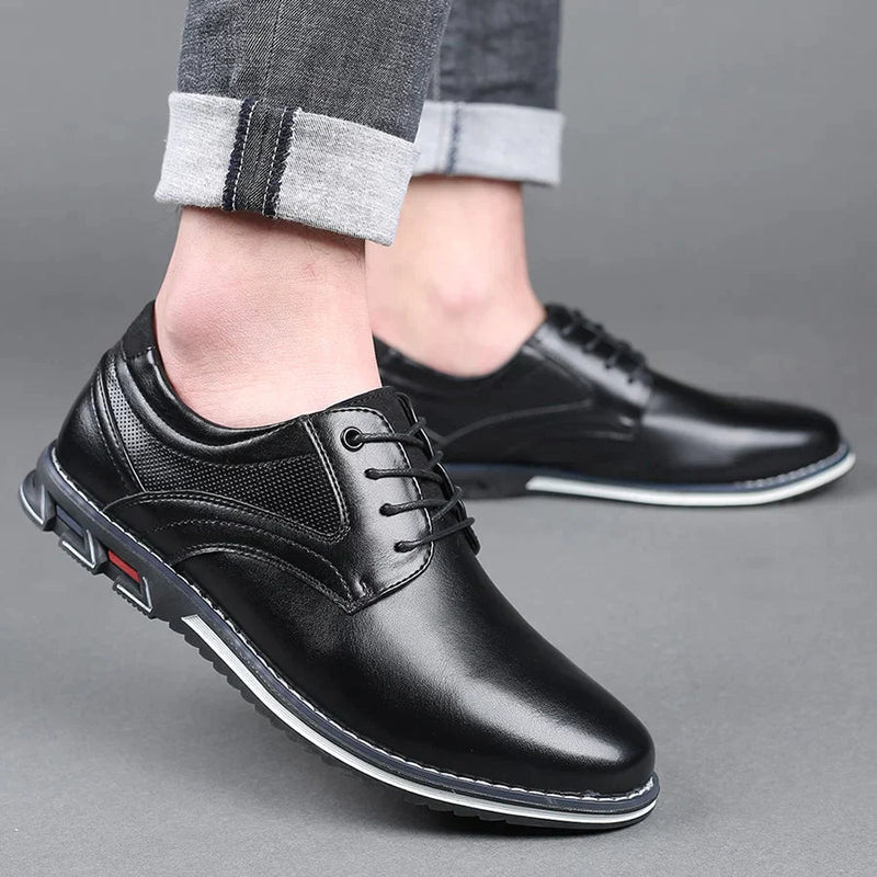 Orthopaedic Leather Men's Shoes – Finn-Black-7-State of Style