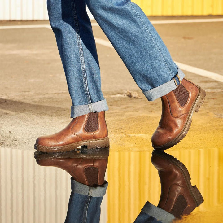 Orthopaedic Leather Safety Boots for Men - Matthias-Brown-4.5-State of Style