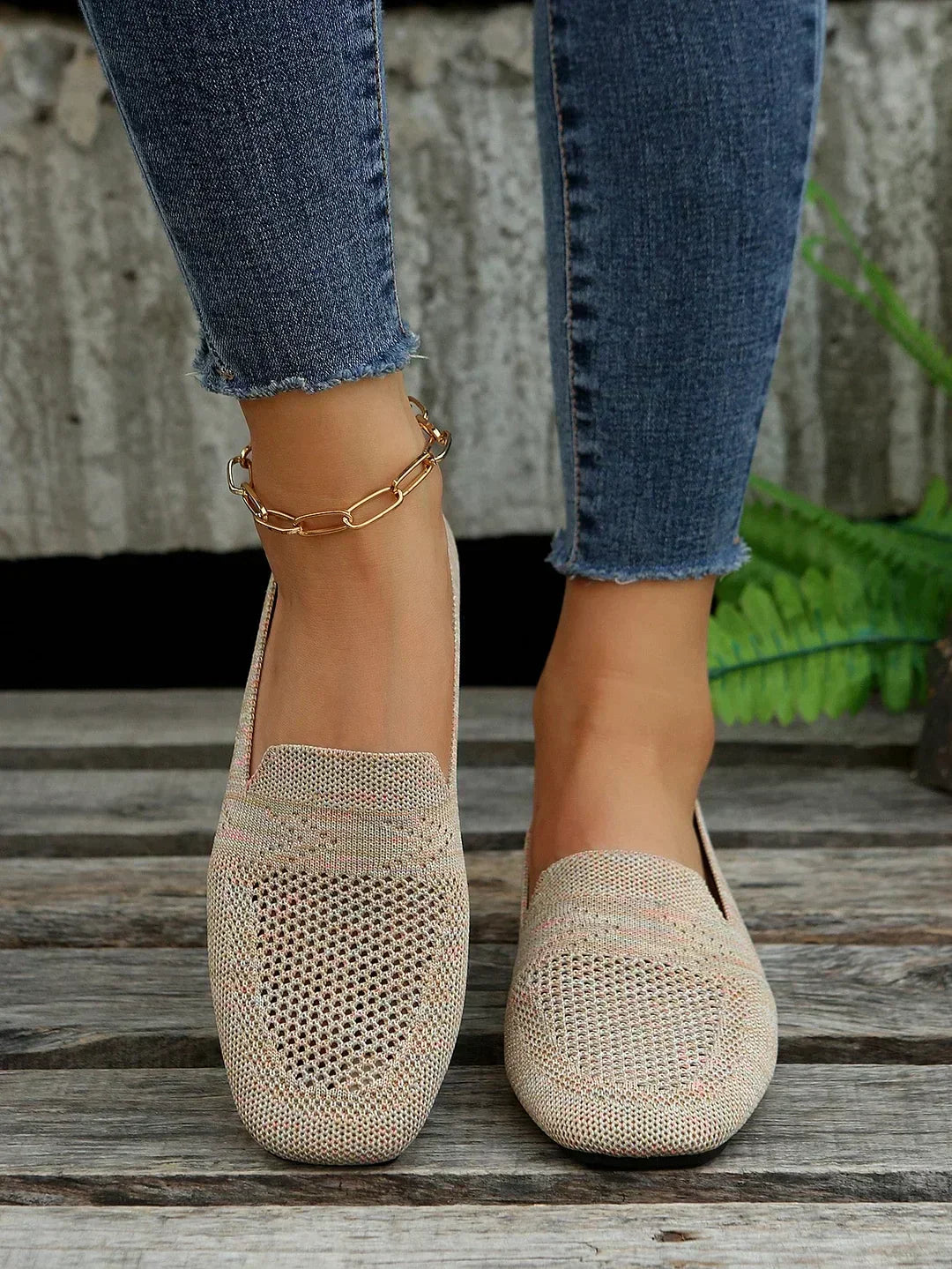 Orthopaedic Non-Slip Flat Shoes - Isabella-Beige-3.0-State of Style