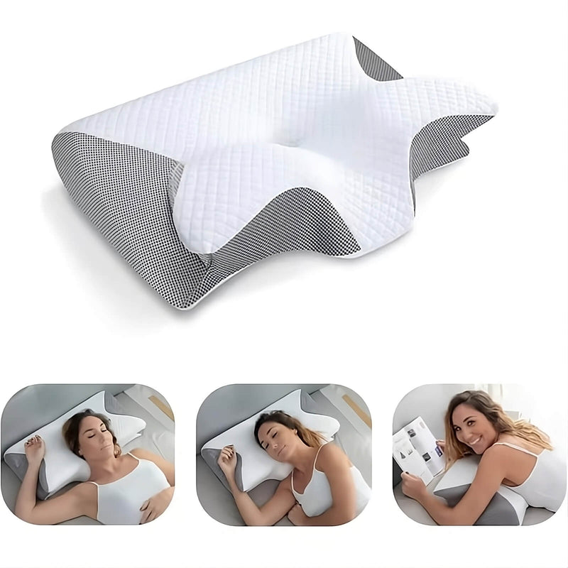 Orthopaedic Pillow – DreamAlign-White Grey-State of Style