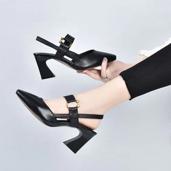 Orthopaedic Sandals with Heel – Vionna-Black-4.5-State of Style