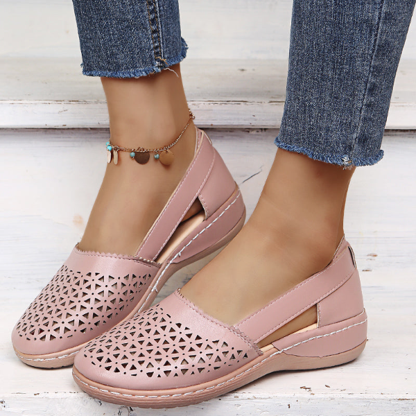 Orthopaedic Slip-ons with Cut-outs - Lena-White-4.5-State of Style