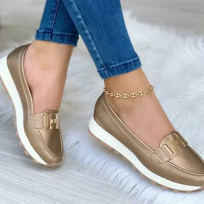 Orthopaedic Trendy Women's Shoes - Mirella-Gold-35-State of Style