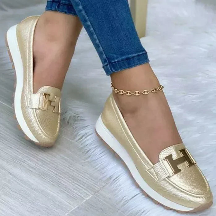 Orthopaedic Trendy Women's Shoes - Mirella-Light Gold-35-State of Style
