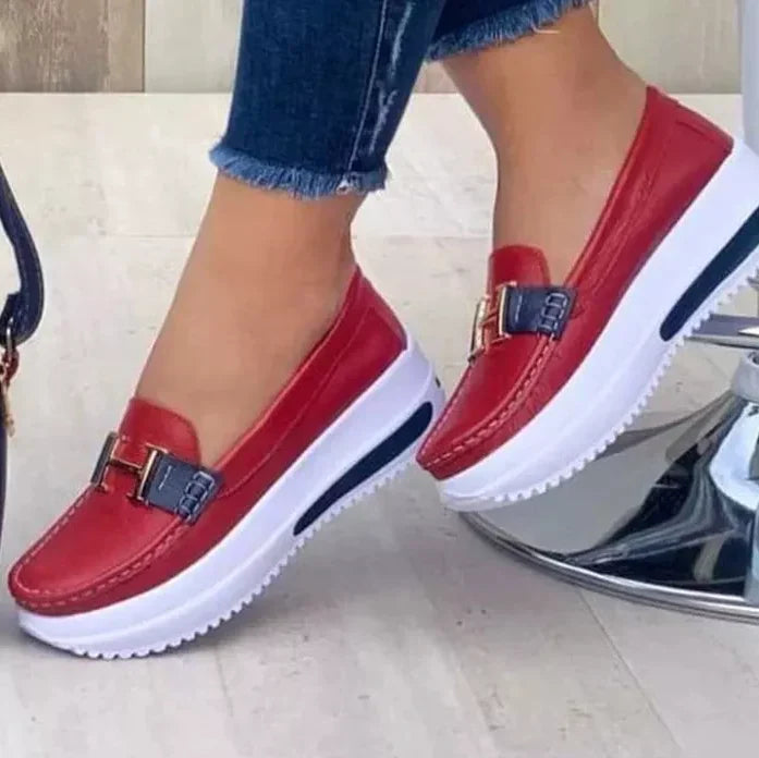 Orthopaedic Trendy Women's Shoes - Mirella-Red-35-State of Style