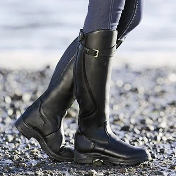 Orthopedic Boots with Buckle Details - Elara-Black-5-State of Style