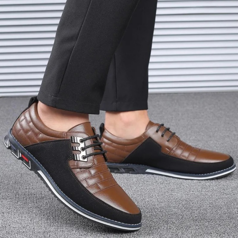 Orthopedic Leather Men's Shoes - GentleStep-Brown-6-State of Style