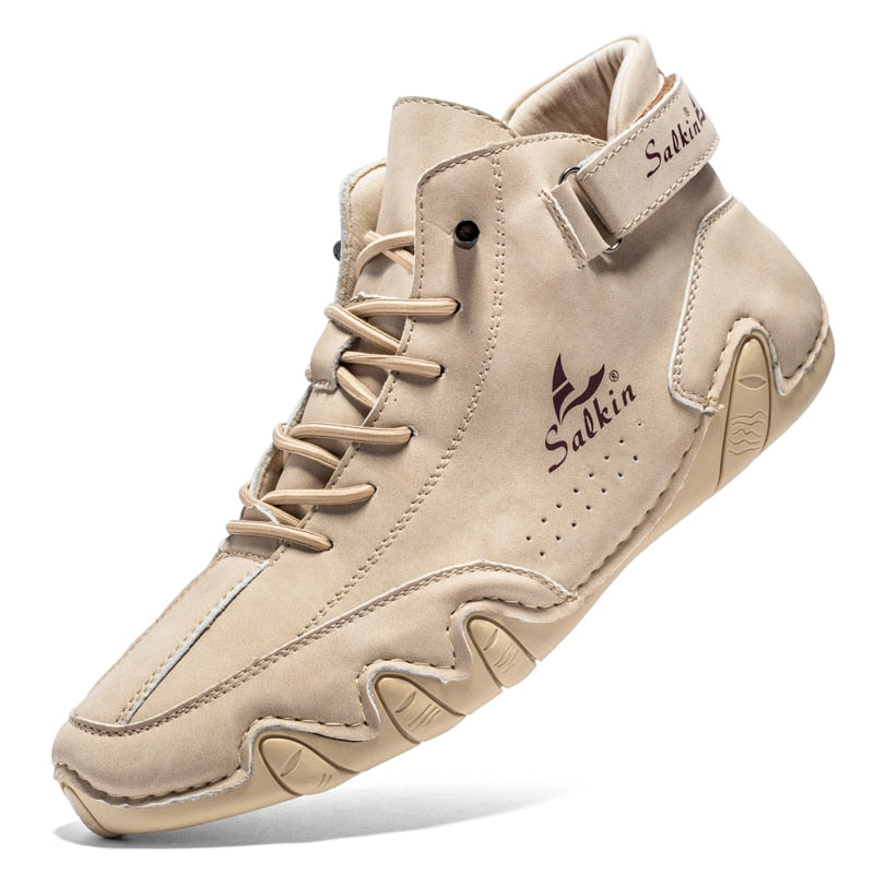 Orthopedic Leather Shoes - Ethan-Khaki-37-State of Style