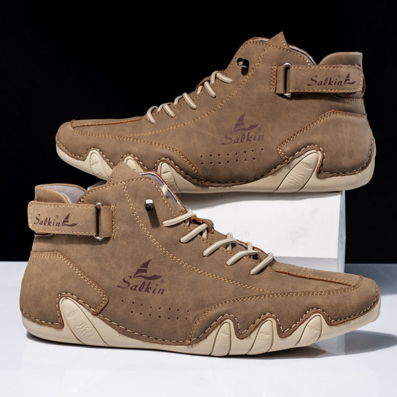 Orthopedic Leather Shoes - Ethan-Khaki-37-State of Style
