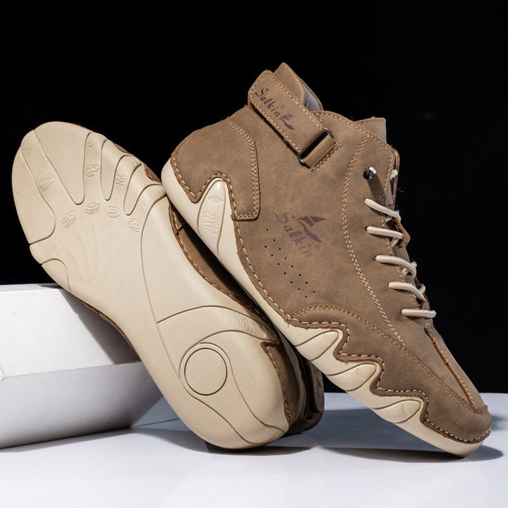 Orthopedic Leather Shoes - Ethan-Khaki-37-State of Style