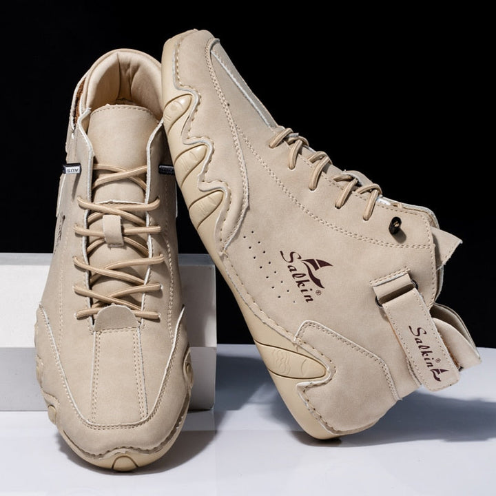 Orthopedic Leather Shoes - Ethan-Khaki-37-State of Style