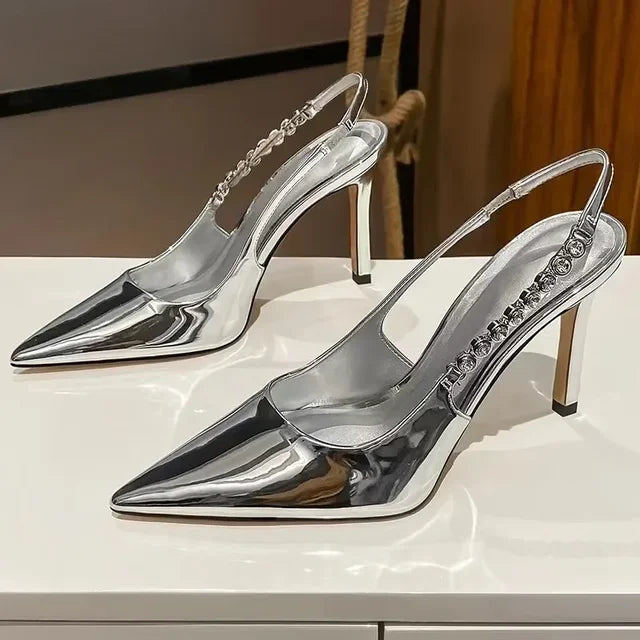 Orthopedic Lichtgewicht Abrikooskleurige Pumps - Olivia-Zilver 1-34-State of Style