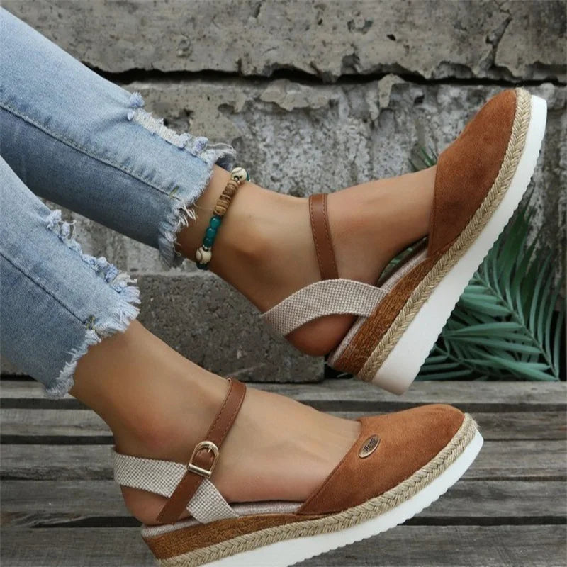 Orthopedic Lightweight Black Sandals - Anna-Black-4-State of Style