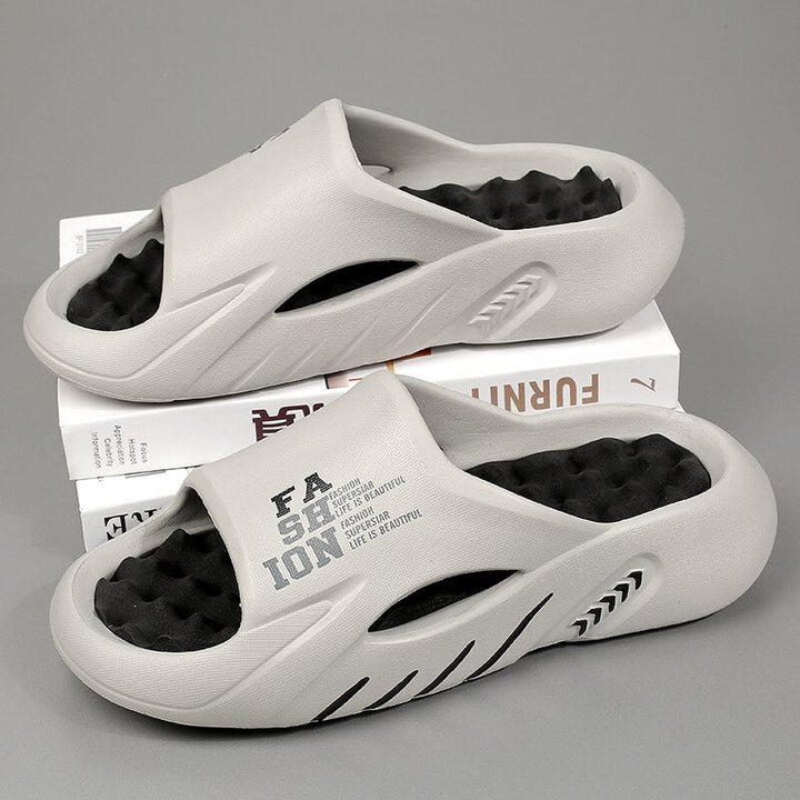 Orthopedic Massage Slippers | Pain Relief | Arch Support-Grey Black-3.5-State of Style