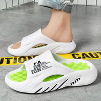 Orthopedic Massage Slippers | Pain Relief | Arch Support-White Green-3.5-State of Style