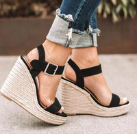 Orthopedic Wedges with Buckle - Mila-Black-4.5-State of Style