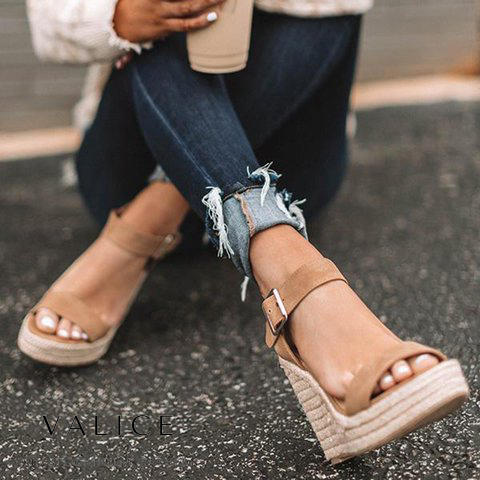 Orthopedic Wedges with Buckle - Mila-Brown-4.5-State of Style