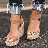 Orthopedic Wedges with Buckle - Mila-Brown-4.5-State of Style