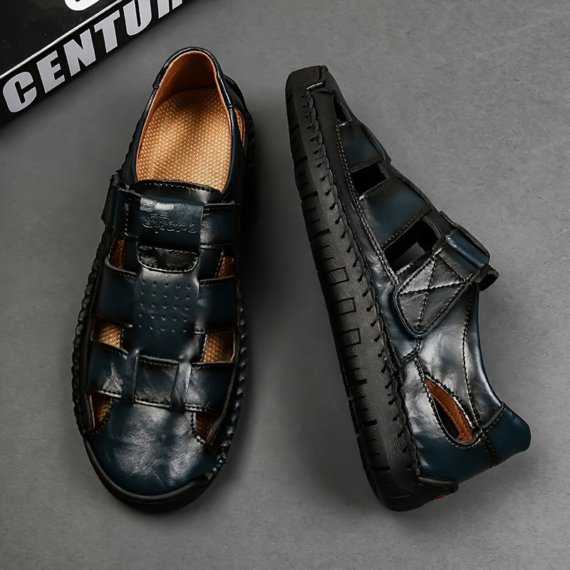 Orthopedische Donkerbruine Leren Sandalen - Thomas-Donkerbruin-CN39(EU39.5)-State of Style