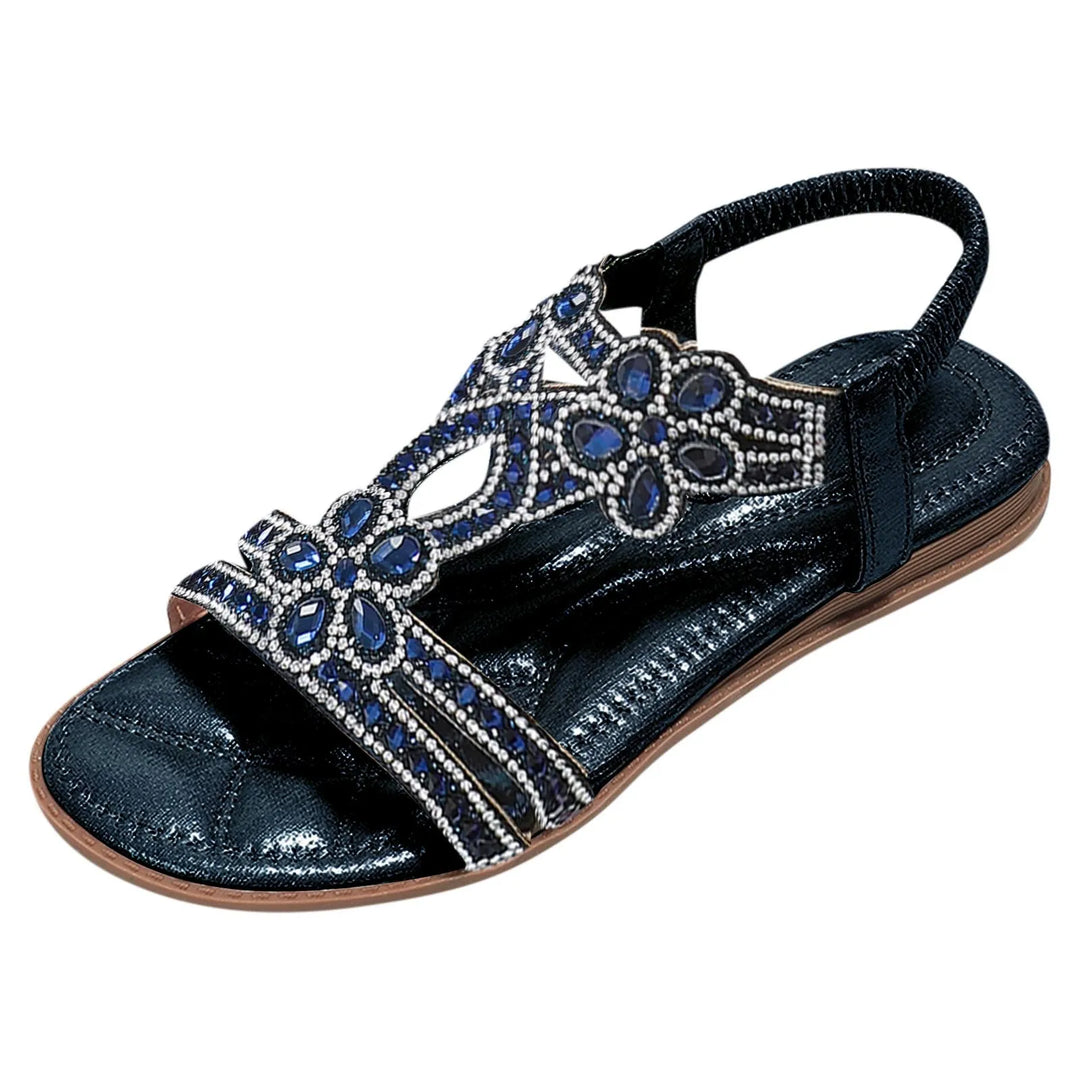 Orthopedische Kristallen Sandalen - Amber-Bruin-37-State of Style