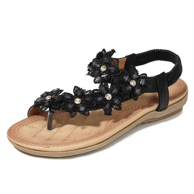Orthopedische Licht Beige Sandalen - Emily-Zwart-34-State of Style