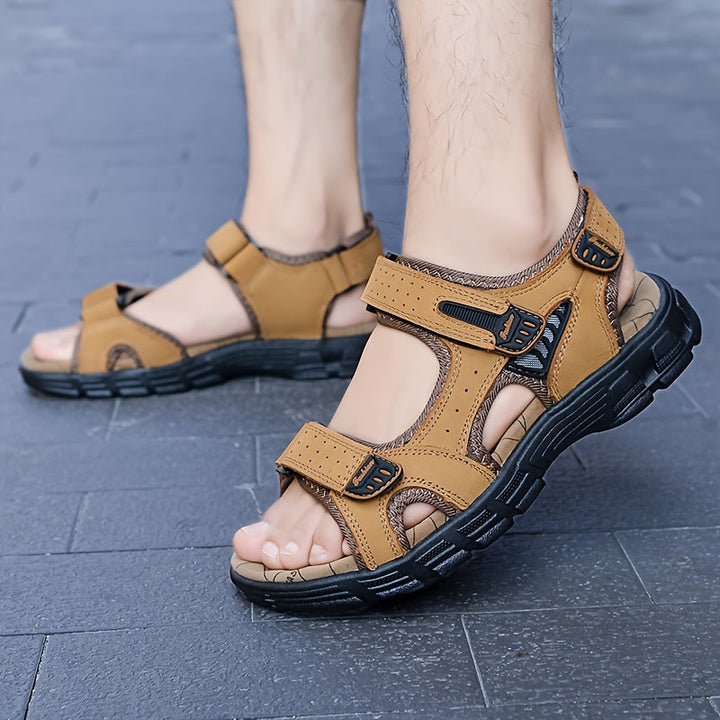 Orthopedische lichtbruine comfort sandaal - Maximilian-Lichtbruin-CN41(EU40)-State of Style