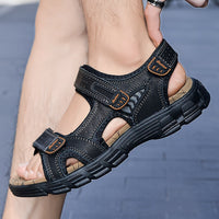 Orthopedische lichtbruine comfort sandaal - Maximilian-Lichtbruin-CN41(EU40)-State of Style