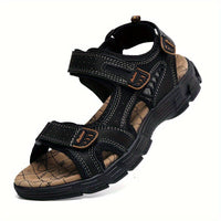 Orthopedische lichtbruine comfort sandaal - Maximilian-Zwart-CN41(EU40)-State of Style