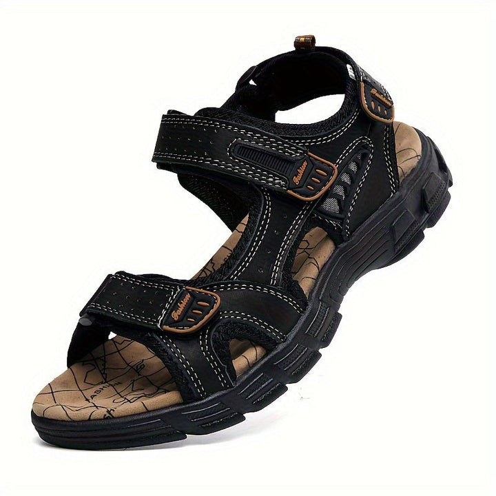 Orthopedische lichtbruine comfort sandaal - Maximilian-Zwart-CN41(EU40)-State of Style
